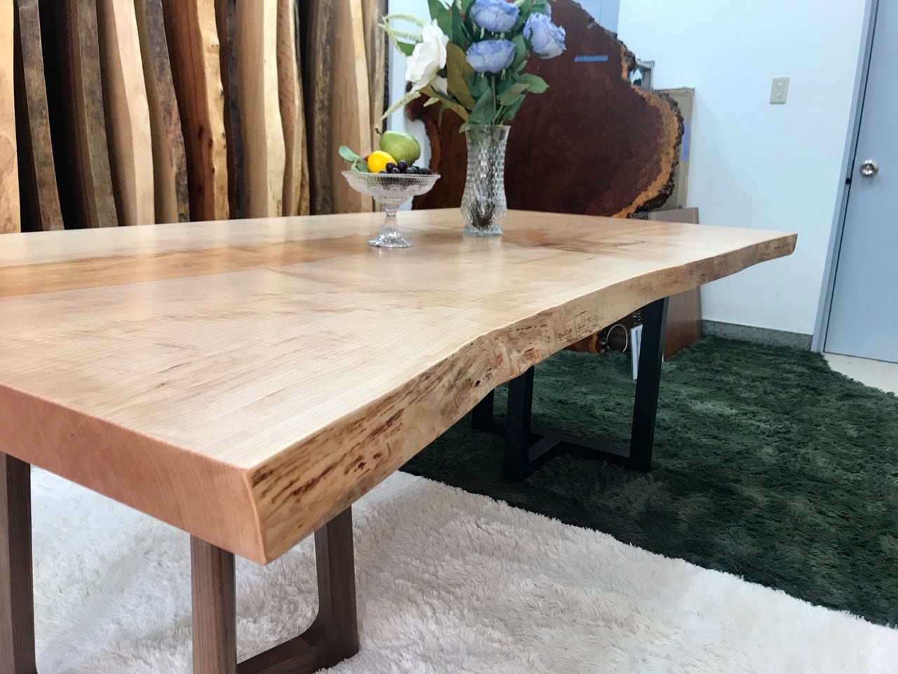 OUTLET】メープル_2050×940-990-1100×49_浅草本店_テーブル天板/一枚板