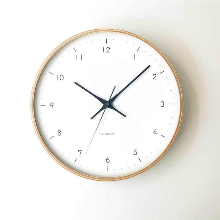 KATOMOKU plywood clock 12 ナチュラル km-80NA | 加藤木工株式会社