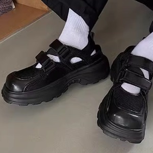 ベルクロメッシュサンダル厚底スポーツサンダル　0615