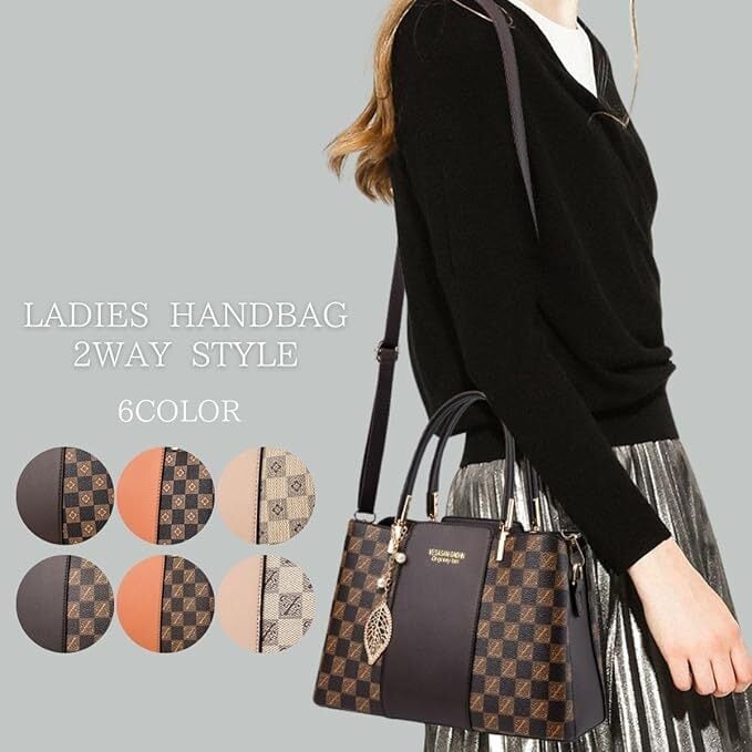Creations D.P. 斜めがけ 2way ショルダーバッグ ハンドバッグ レディース ショルダーバッグ 2WAY 斜めがけ PUレザー かわいい