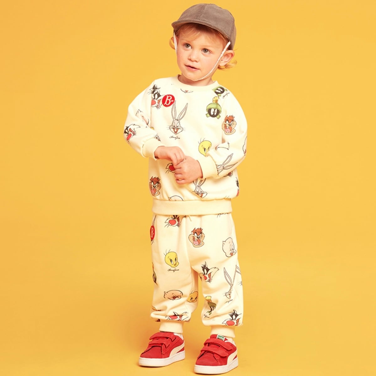 BEBE DE PINO] All over looney tunes baby raglan sweatshirt 正規品