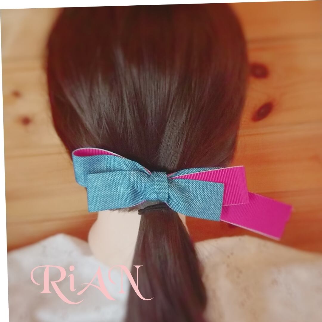 デニムリボン×ラメリボン | リボンサロン♡RiAN♡