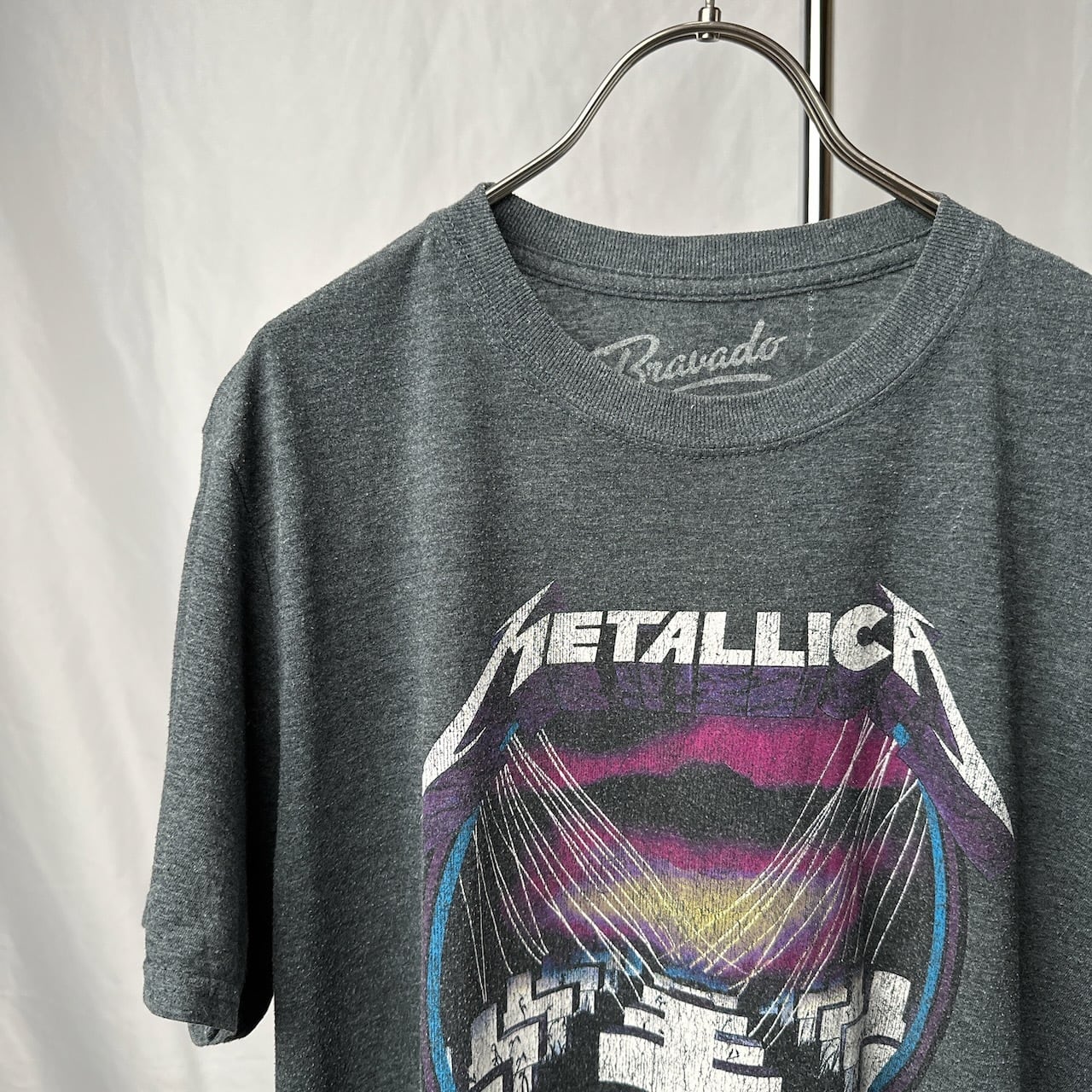 Metallica バンドT サイズ：M 半袖 ロックT Tシャツ ダークグレー 古着