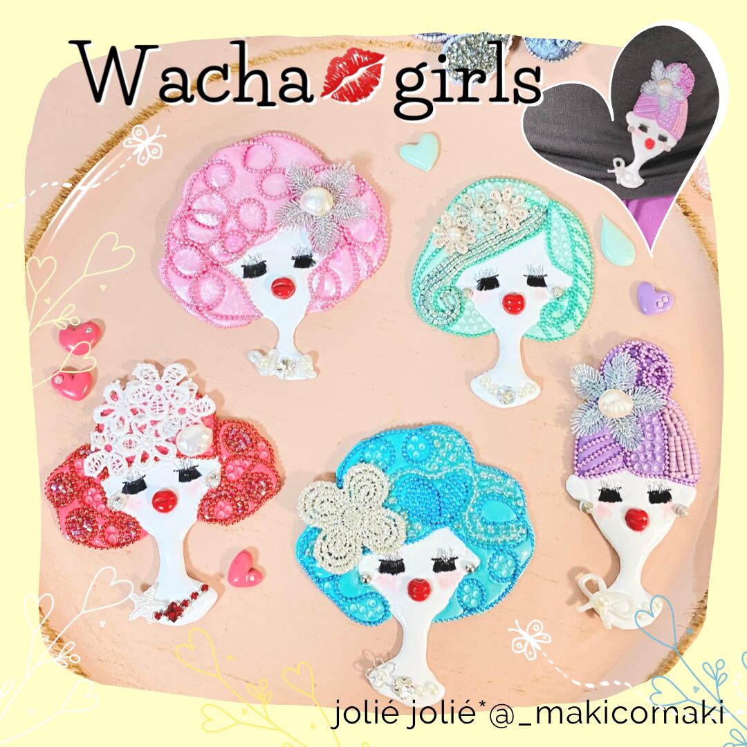 動画レッスン付  グルー有  Wacha♡girlsキット