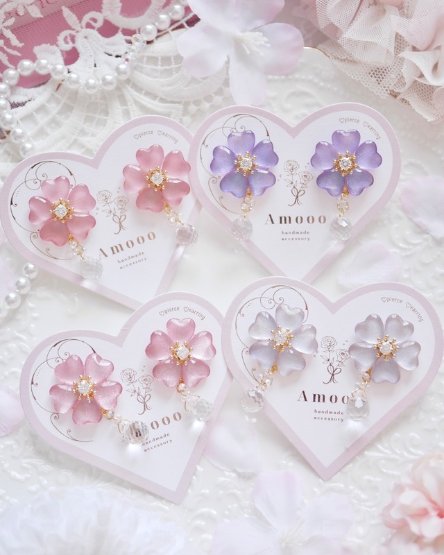 35 SAKURAジェリーカラーピアス/イヤリング