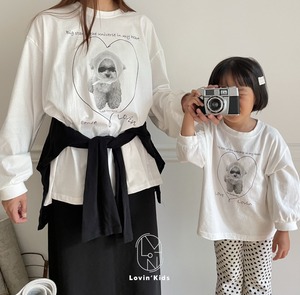 【Lovin'】フーディーパピーT アイボリー 80〜130cm