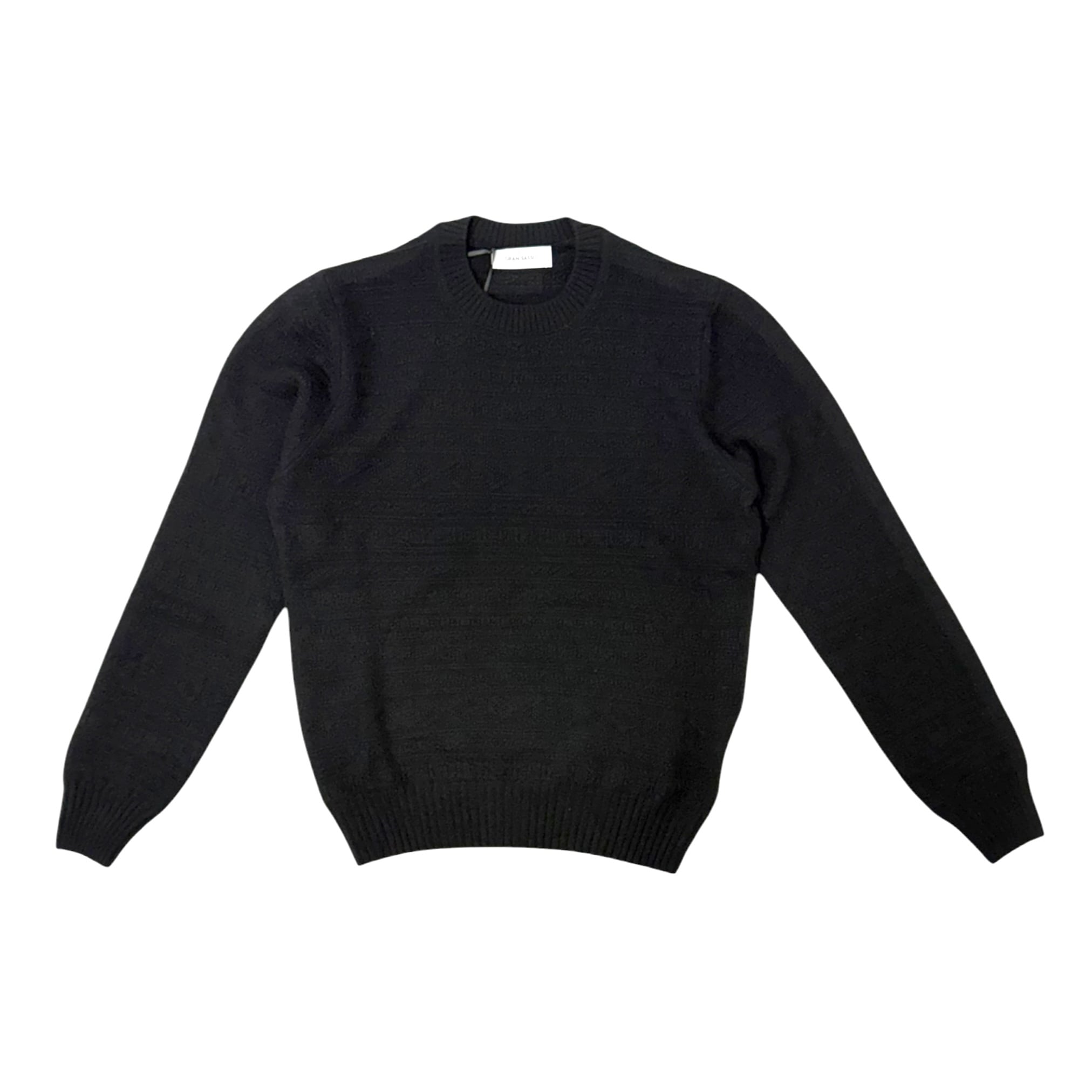 GranSasso(グランサッソ) Fair Isle pattern Wool Crew Neck Knit(23131/25026/099)/BLACK