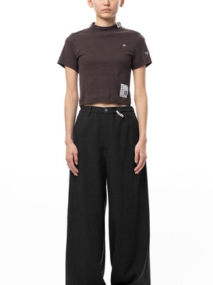 【26AW】Maison MIHARA YASUHIRO ミハラヤスヒロ / トップス / Mock Neck Cropped Short Sleeve T-shirt