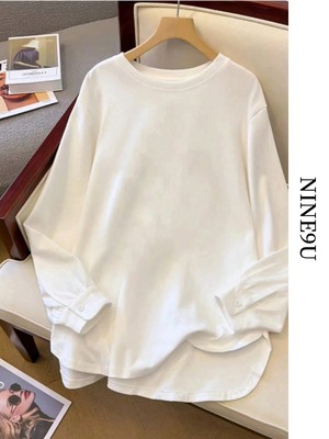 roune-neck roune-cut sweat-shirt【NINE-S0021】