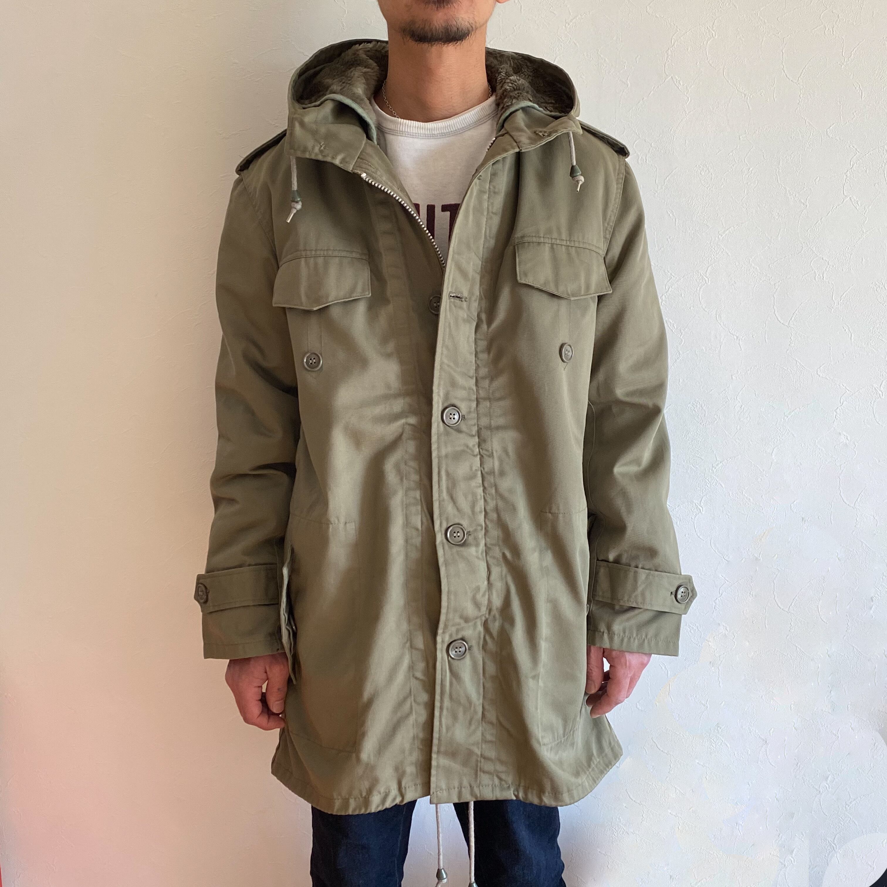 Dead stock German army bore lining field parka {デッドストック