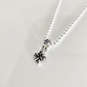 FLAMING CROSS BALL CHAIN NECKLACE / フレイミングクロス ボールチェーンネックレス