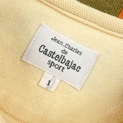 Jean Charles de Castelbajac Sport カステルバジャック 刺繍 鹿の子 長袖 ポロシャツ 1/アイボリー メンズ ゴルフ