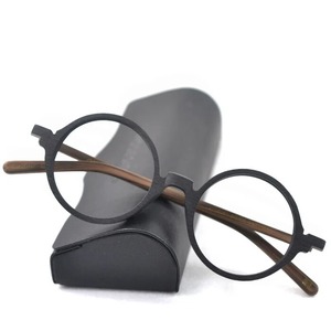 【AL0253】Round Wood Vintage Glasses