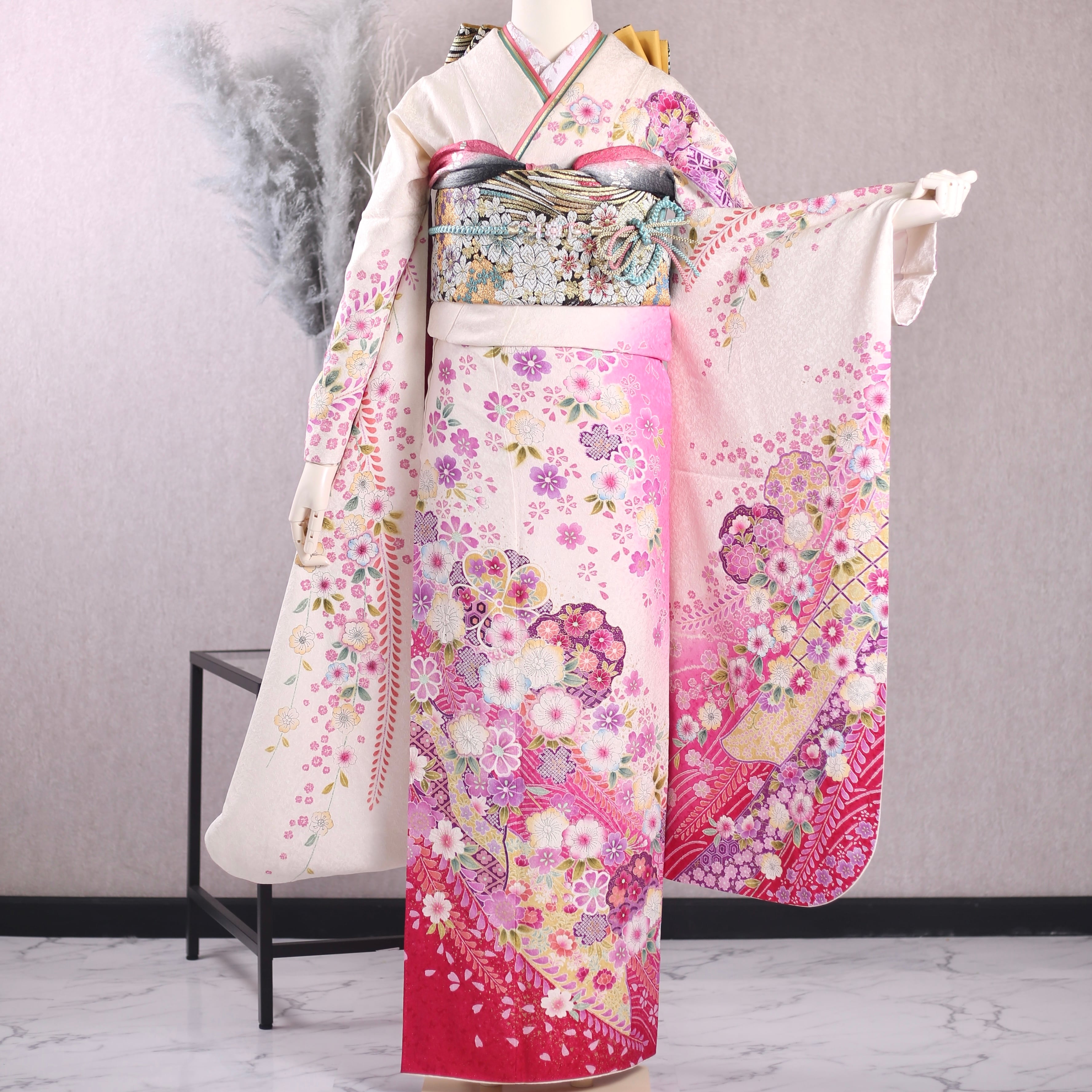 辻が花 振袖 4点セット 費やさ