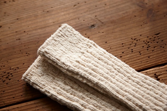 ガラボウソックス 25-27cm レギュラー丈 生成