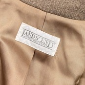 USA製 LANDS'END ランズエンド ウール テーラードジャケット 12/ベージュ系 レディース