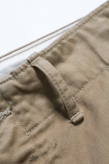 BOW WOW PW 41 KHAKI TROUSERS AGED | BASE LINE