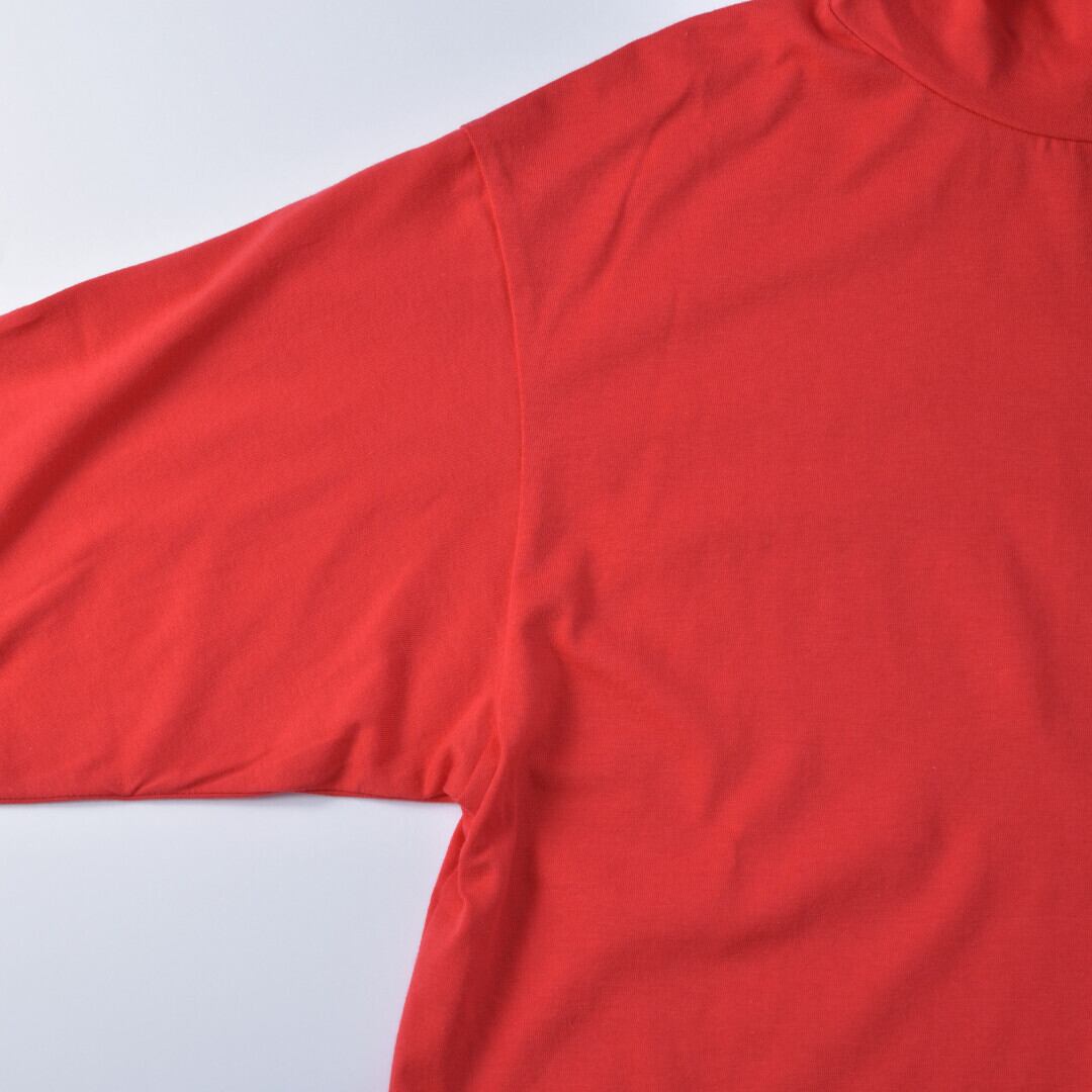 atelier naruse アトリエナルセ コットン ハイネックカットソー・レッド