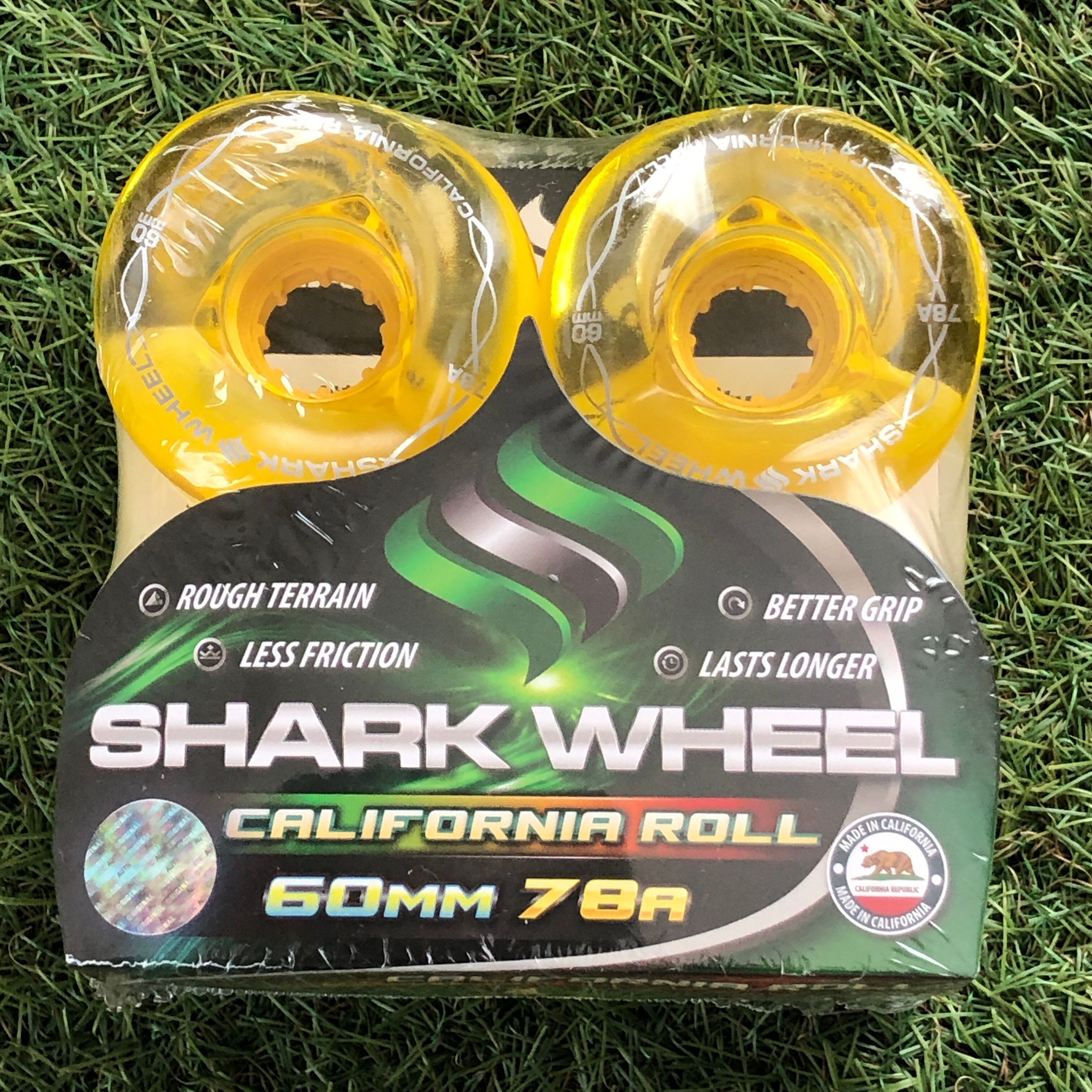 SHARK WHEEL シャークウィール CALIFORNIA ROLL 60mm 78a w Yellow hub 