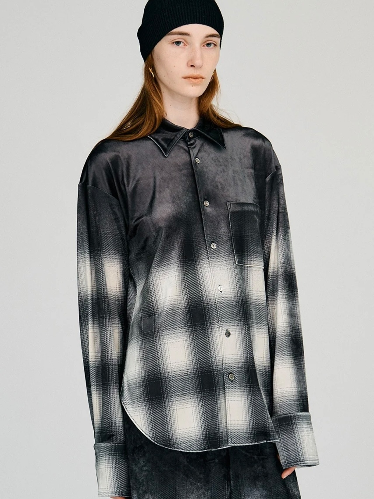 【26AW | WOMEN】PRANK PROJECT プランクプロジェクト / シャツ / Faded Check Velour Shirt 　31262315907 - 2