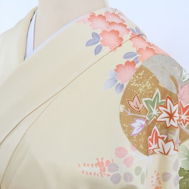 新品 単衣 京友禅 金駒刺繍 トールサイズ 仕付け糸付 着物 訪問 新品 単衣 京友禅 金駒刺繍 トールサイズ 仕付け糸付 着物 訪問