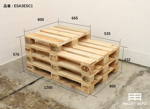 【品番：ESA3ESC1】ユーロパレット多段平台　やすり処理なし