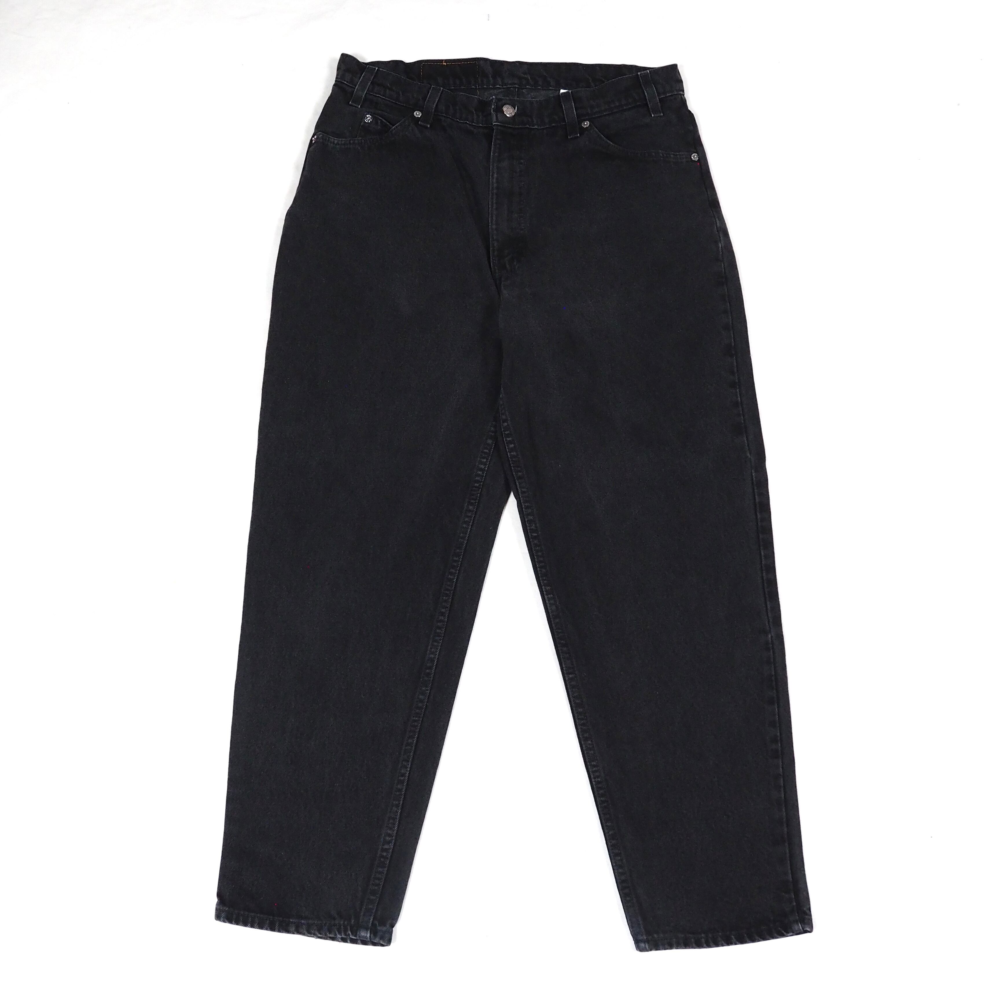 Levi’s 560 black denim pants loose fit tapered 36/30 ➀ USA製 オリジナルレングス リーバイス ブラック デニムパンツ サルファ染め
