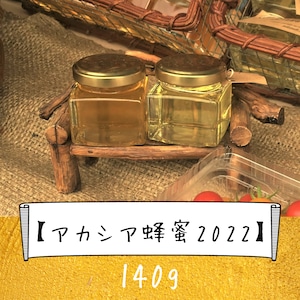 信州産 純粋生はちみつ『アカシア蜂蜜2022』140g（無農薬、無濾過、非加熱、砂糖水無給餌、純粋生蜂蜜）