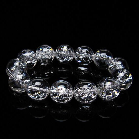 アイリスクォーツ 水晶 ブレスレット 18mm  一点物 おまかせ便 111-20263