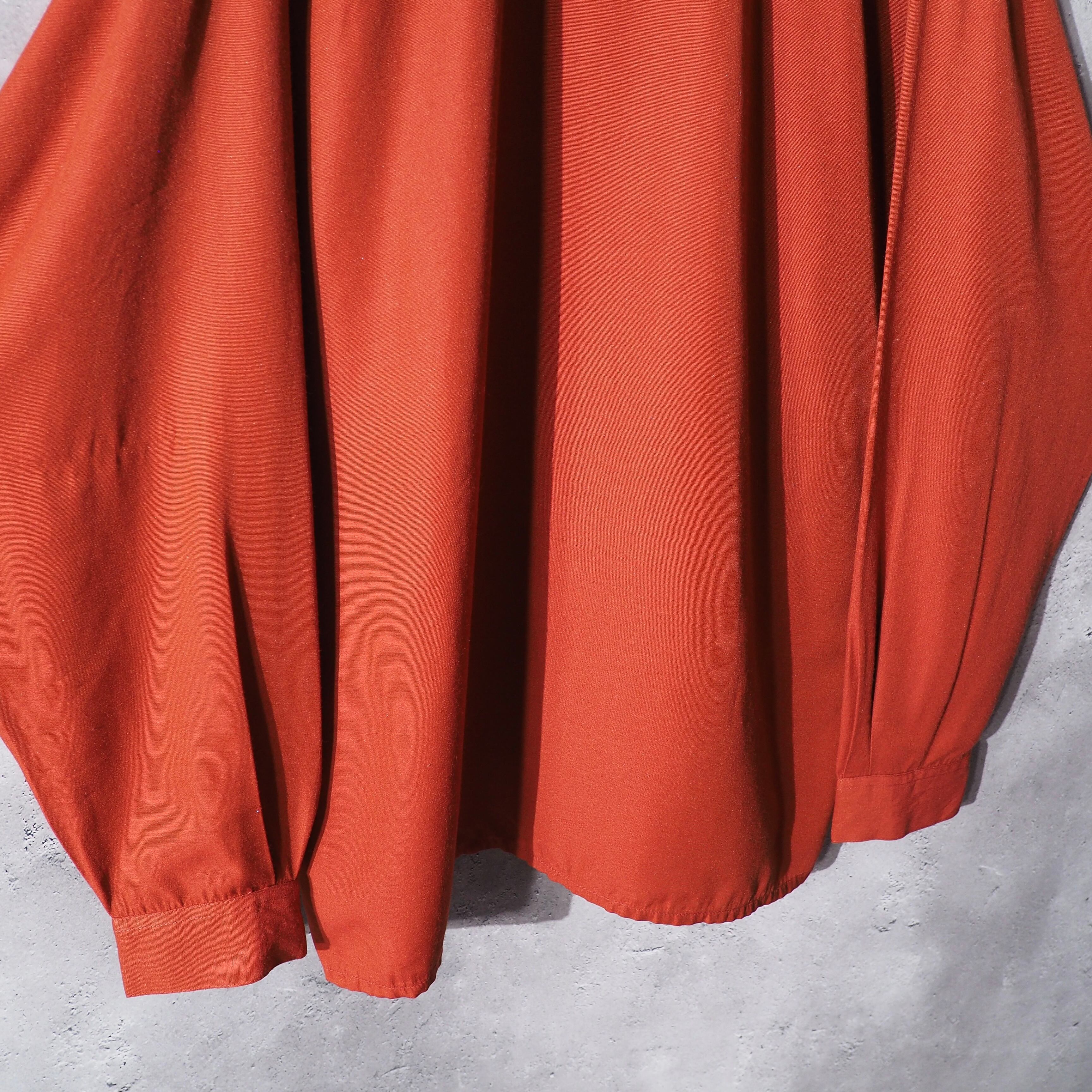 1990s " Pronti " Bi color × Embbossed vintage Band callar shirt