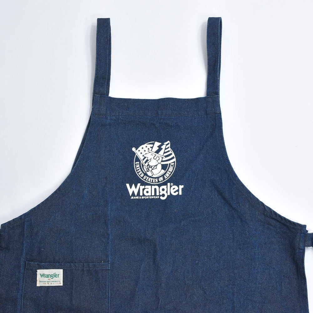 90s～ Wrangler ラングラー デニム ロゴプリント エプロン