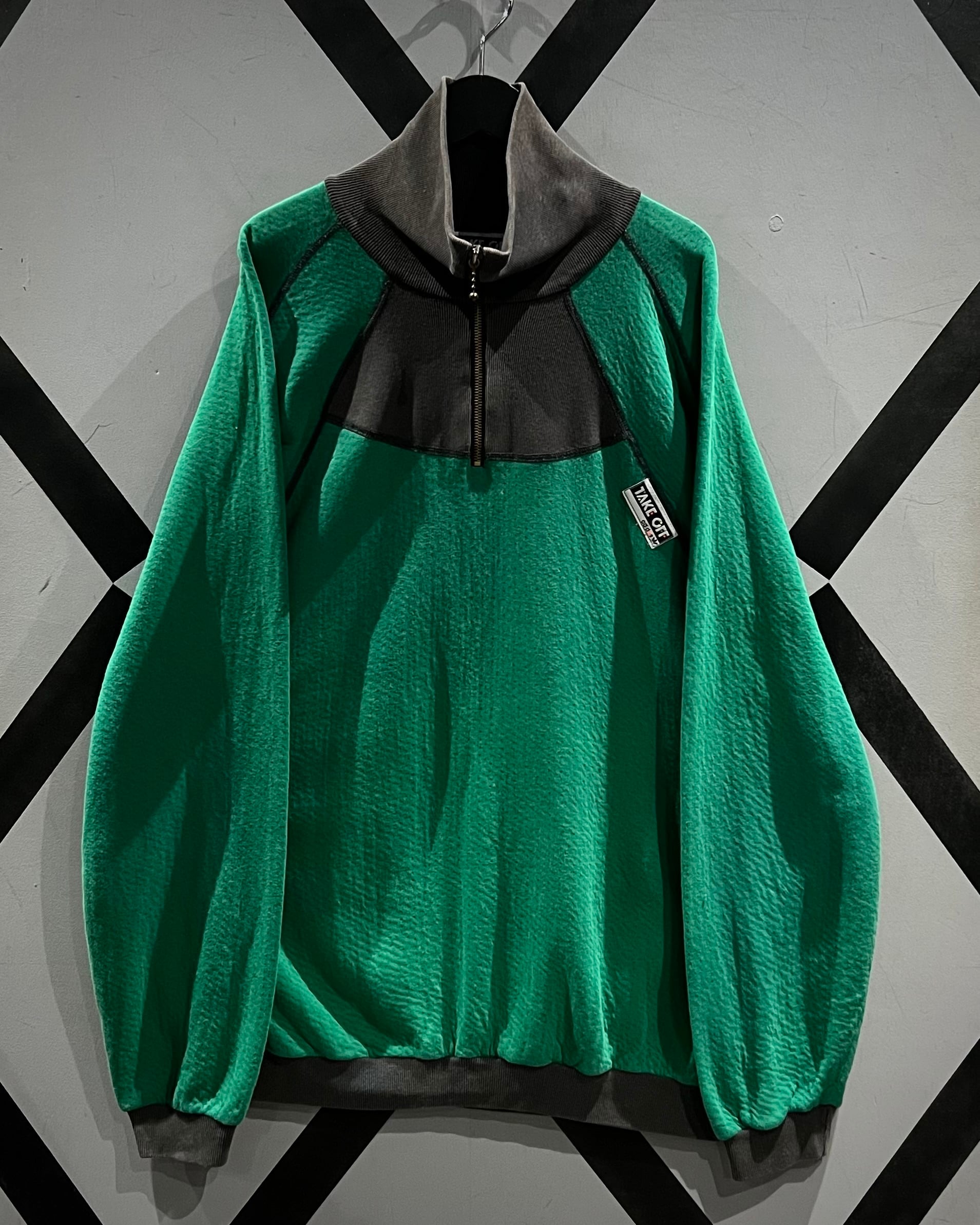 X VINTAGE】80's〜90's “adidas” Switching Design Loose Half Zip