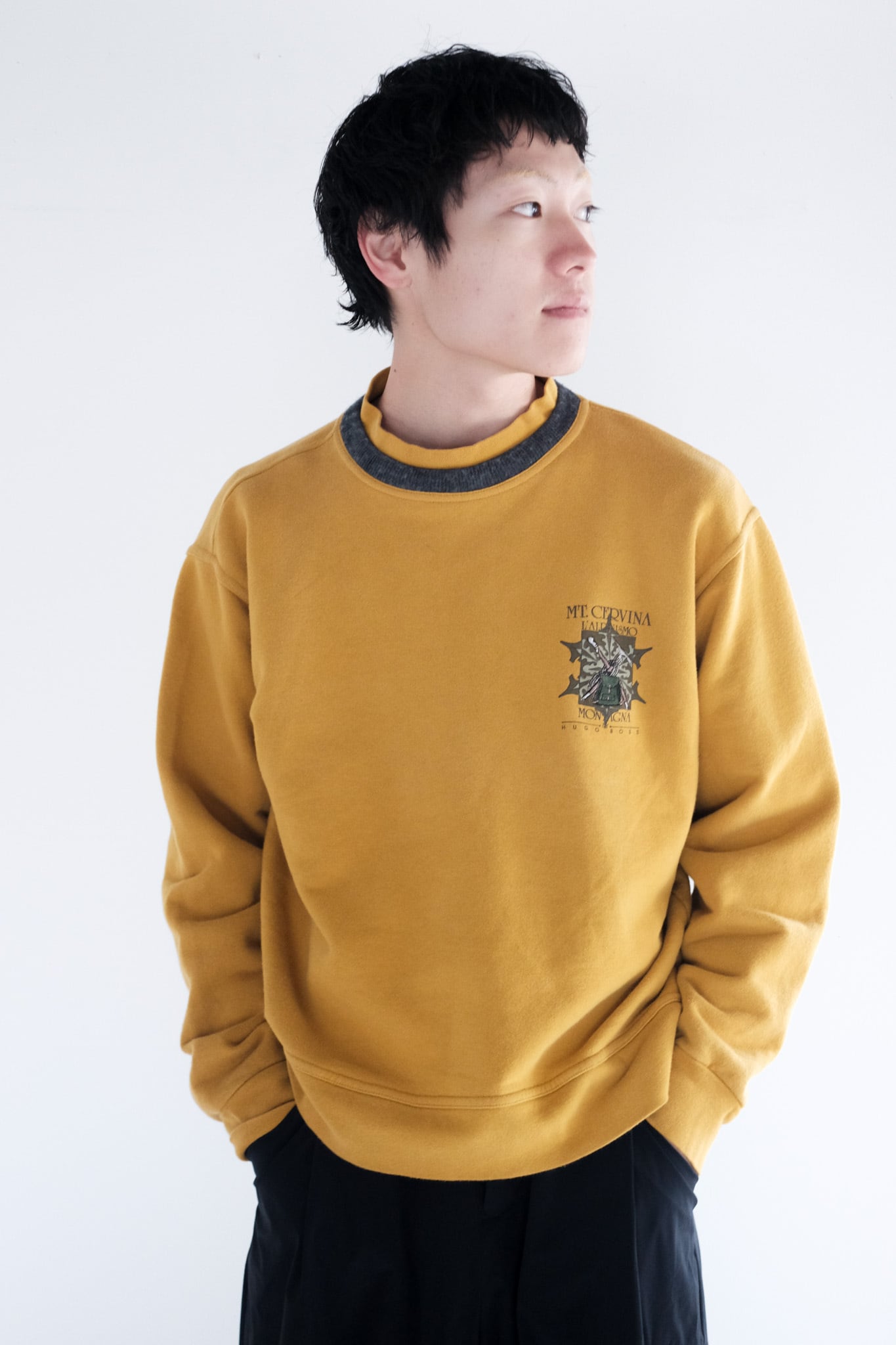 【1990s】"HUGO BOSS" Europe Cotton Sweat Shirt / 5-428