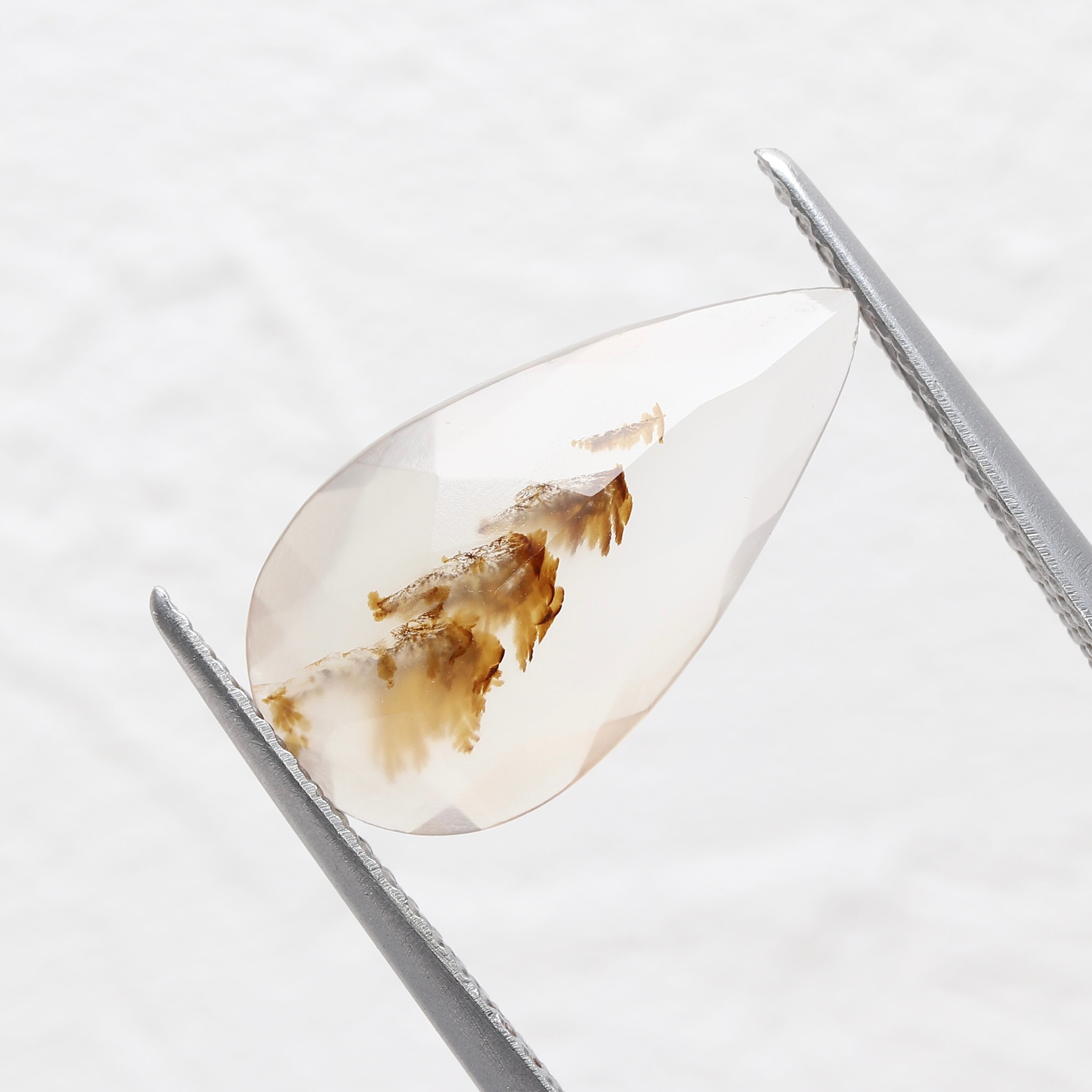 瑠璃　アゲート デンドリティックアゲート 2.81ct ペアシェイプ | 色石堂