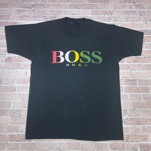 1990s HUGO BOSS T-SHIRT BLACK L