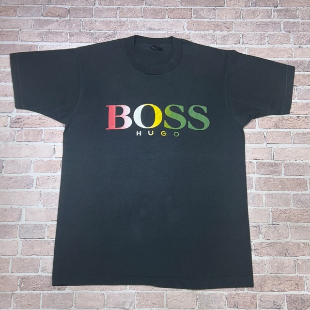 1990s HUGO BOSS T-SHIRT BLACK L