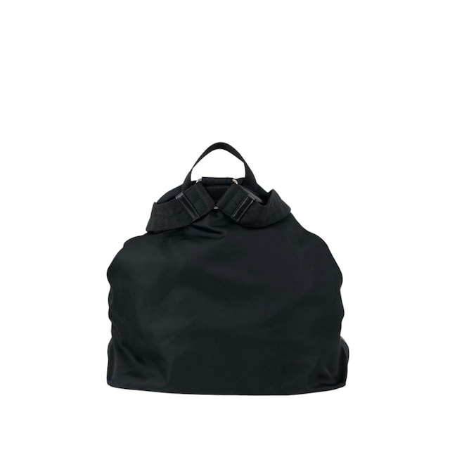 PRADA プラダ バックパック ブラック トライアングルロゴ フロントバックル ナイロン ダブルポケット リュック vintage ヴィンテージ オールド mkvbvj