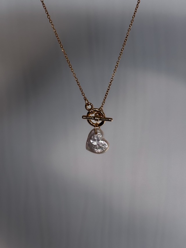 ハートパールのマンテルネックレス