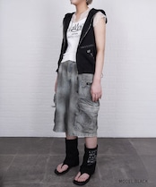 【直営限定ITEM】ドロストフリルペイントベスト (BLACK) CQ-46123H