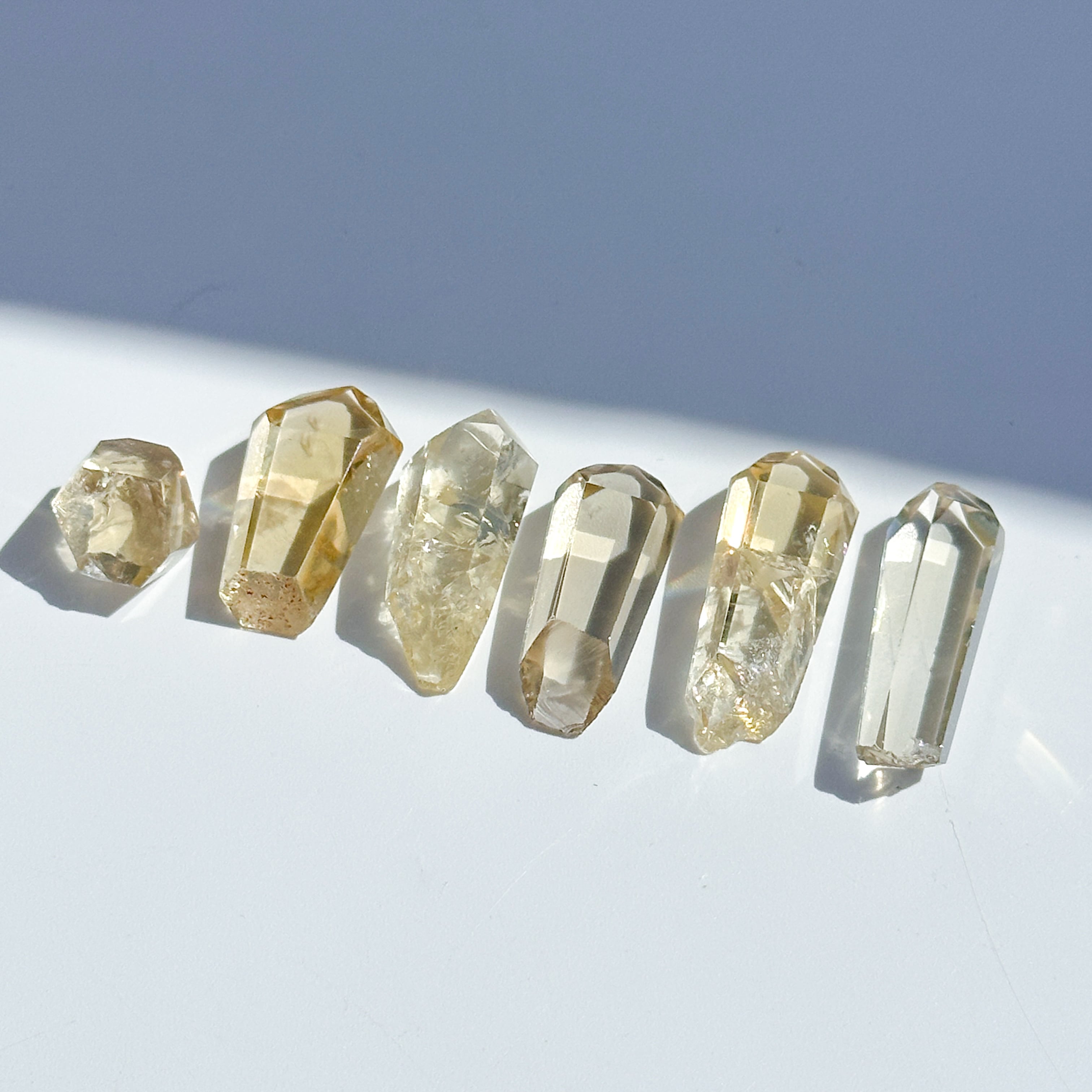 ミナスジェライス産シトリン（黄水晶）ポイント6個set 21◇Citrine