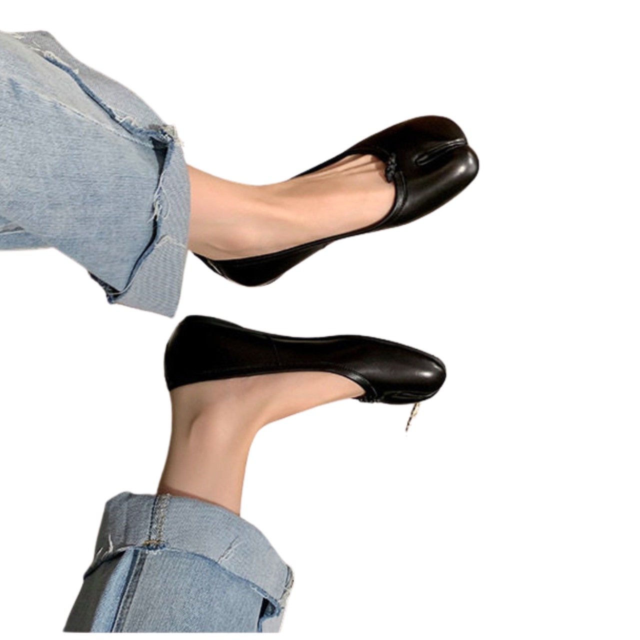 足袋型 ローヒール フラットパンプス 　全3色　 00062