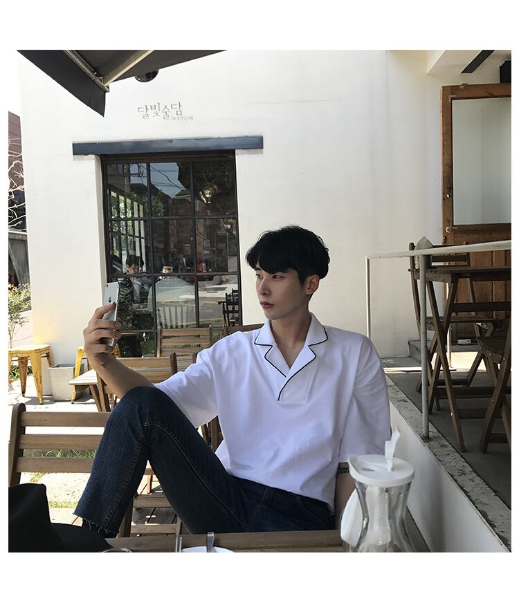 全2色 Tシャツ カットソー ポロシャツ カジュアル おしゃれ