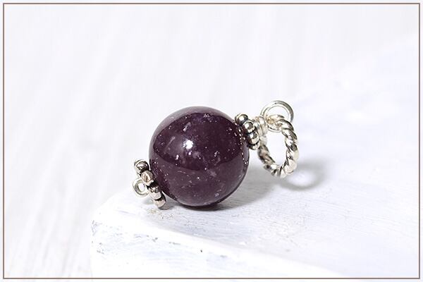 レピドライト10ミリ玉ペンダントトップ