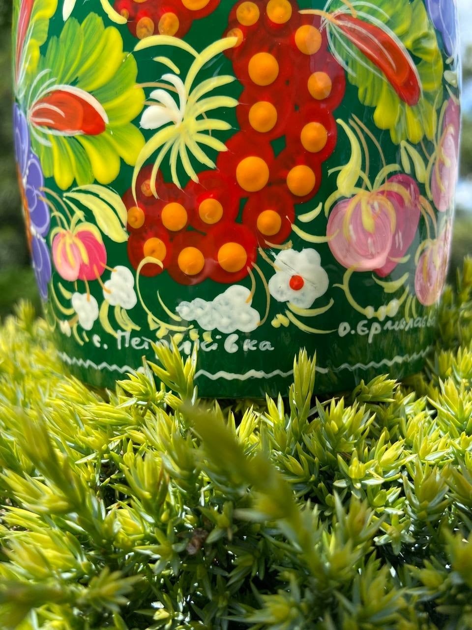 ペトリキフカ塗り 木製ボックス 小物入れ（Yermolayeva Olga作