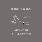 軟骨ヘリックス16G 琉球ガラス
