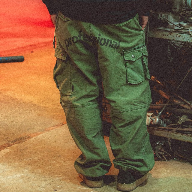 Vintage Military Jungle Satin Cargo Pants N3533