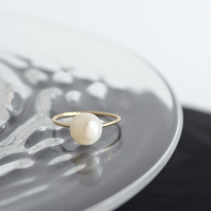 14kgf 琵琶湖パール 淡水真珠 一粒 リング /  TSUBU pearl ring（y1）