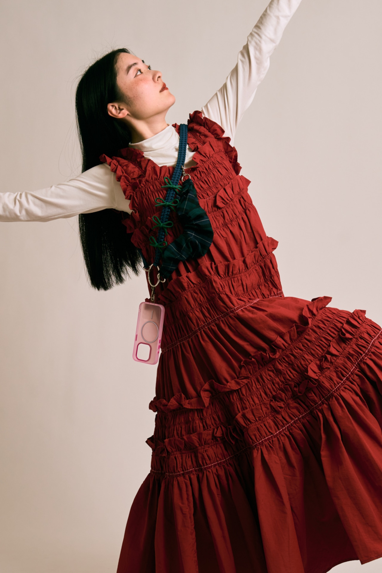 3way tartan strap Navy