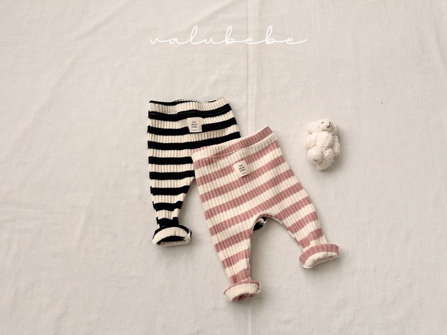 【予約】Stripe Leggings 25 (Bebe)