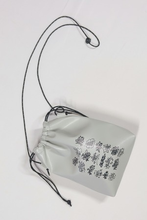 MOL CREW TAG Drawstring Mini Shoulder Bag [GREY]